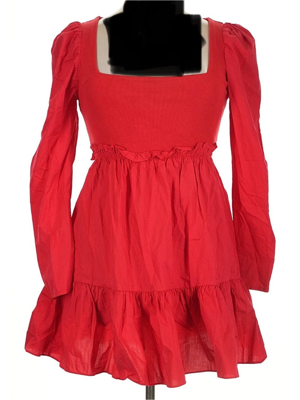 AQUA Red Midi Dress